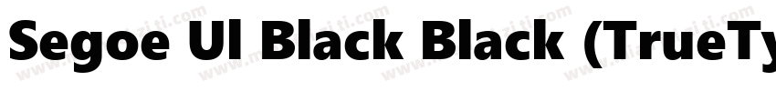 Segoe Ul Black Black (TrueType)(西方)字体转换